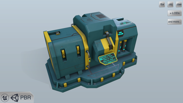 sci-fi energy node 3D Model .c4d .max .obj .3ds .fbx .stl .blend 