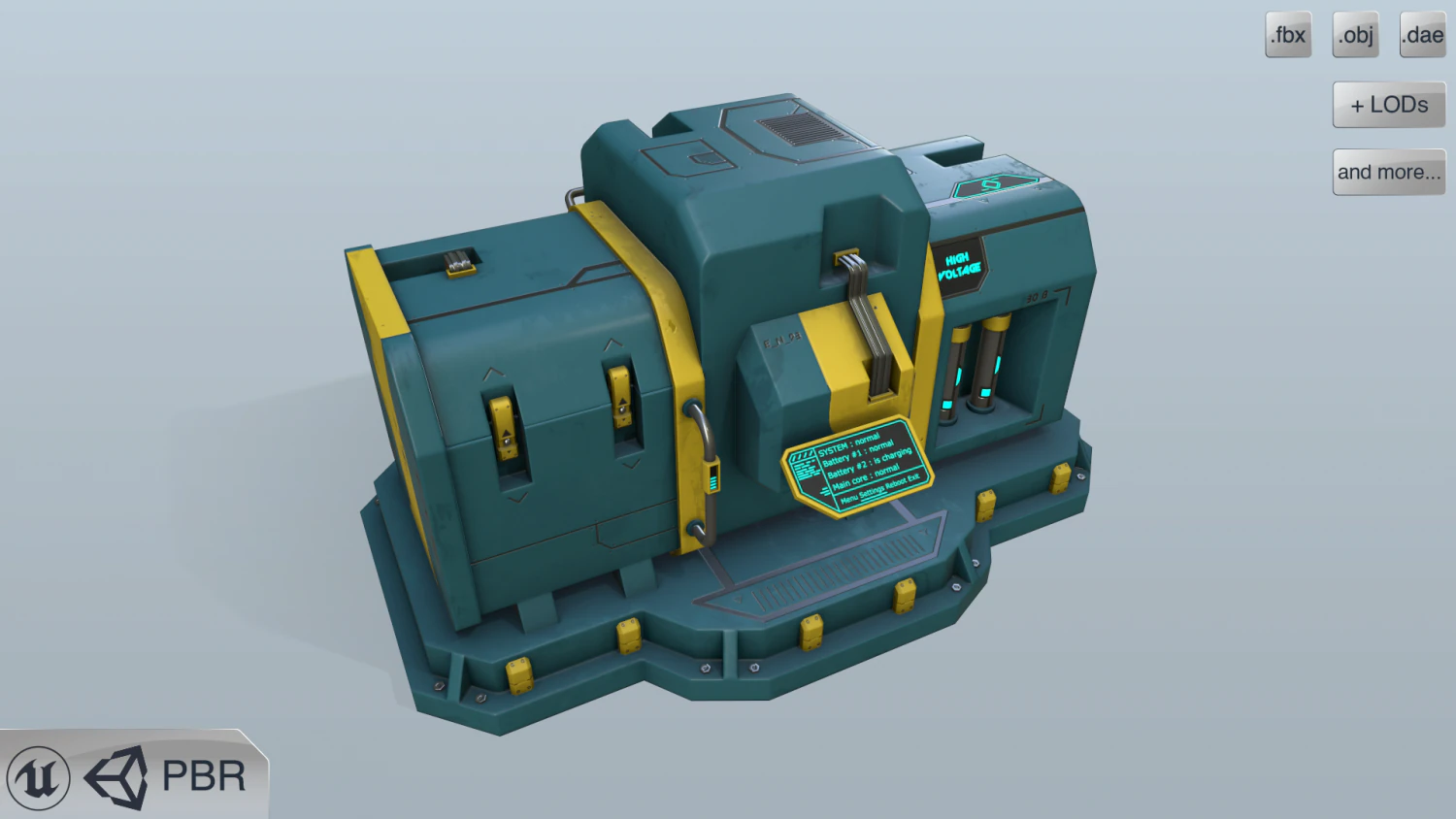 sci-fi energy node 3D Model .c4d .max .obj .3ds .fbx .stl .blend 