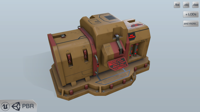 sci-fi energy node Modello 3D .c4d .max .obj .3ds .fbx .stl .blend 