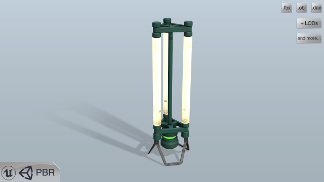 sci-fi lamp 3D मॉडल .c4d .max .obj .3ds .fbx .stl .blend 