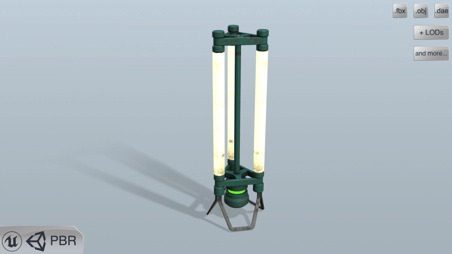 sci-fi lamp 3D Model .c4d .max .obj .3ds .fbx .stl .blend 