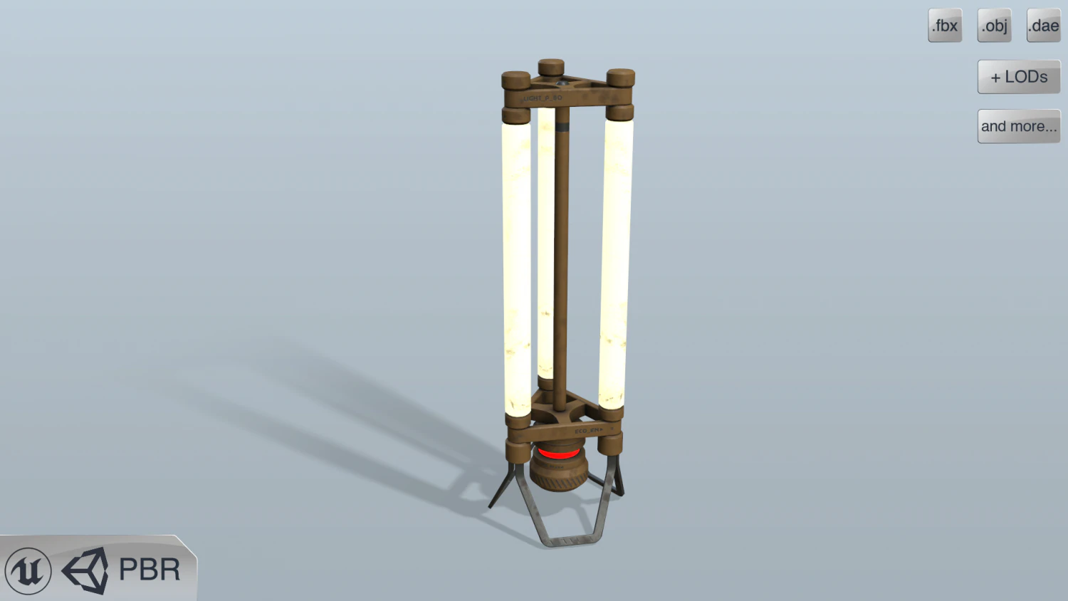 sci-fi lamp 3D Model .c4d .max .obj .3ds .fbx .stl .blend 