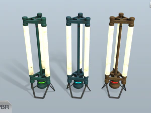 sci-fi lamps 3D Model
