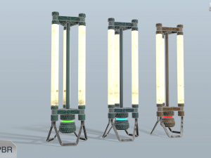 sci-fi lamps Modello 3D