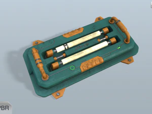 Science-Fiction-Wandlampe 3D Modell