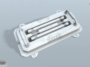 sci-fi wall lamp 3D Model