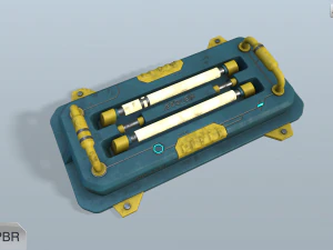 научно-фантастический настенный светильник 3D Модель