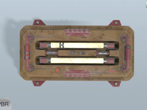 sci-fi wall lamp 3D Model