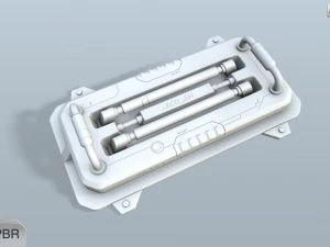 sci-fi wall lamp 3D Model