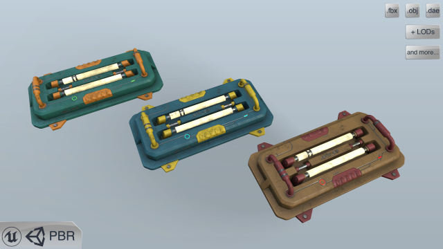 sci-fi lamps 3D 模型 .c4d .max .obj .3ds .fbx .stl .blend 