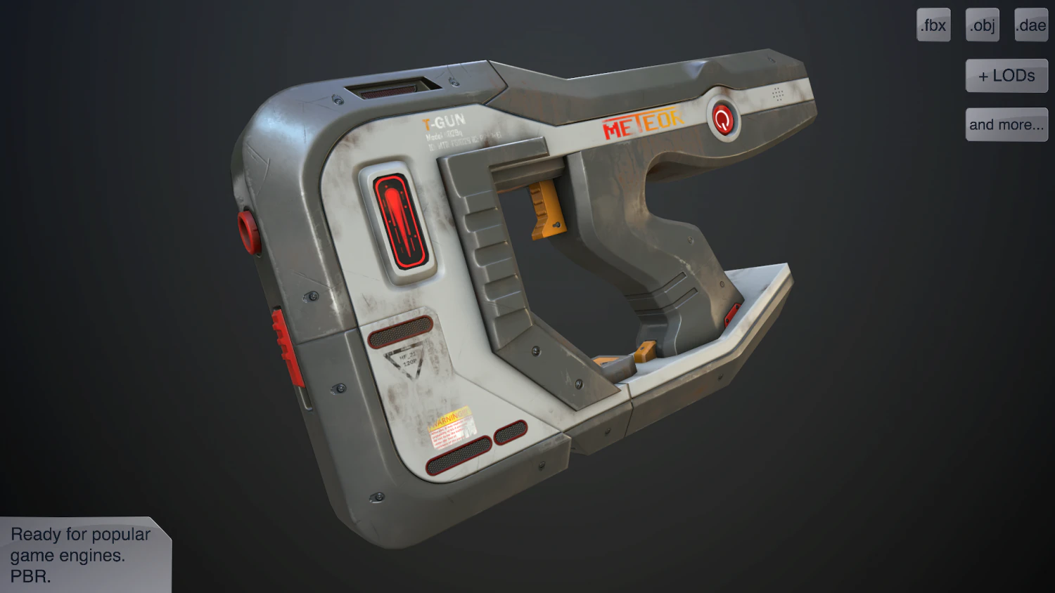 sci-fi pistol vol 1 3D Model .c4d .max .obj .3ds .fbx .stl .blend 