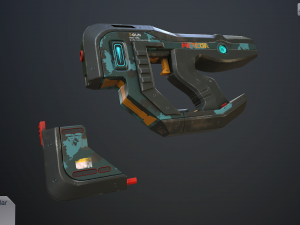 sci-fi pistol vol 2 Modelo 3D