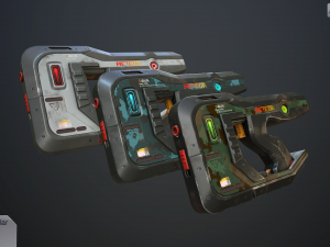 sci-fi pistols vol pack Modelo 3D