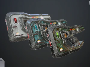 sci-fi pistols vol pack 3D Model