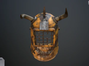 helmet with horns 3D Model
