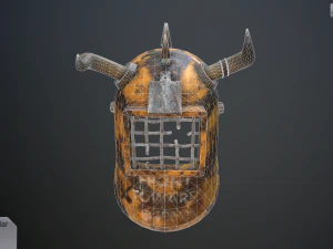 helmet with horns 3D Model