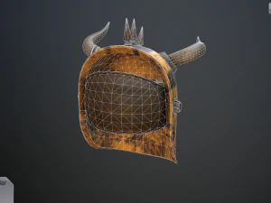 helmet with horns 3D Model