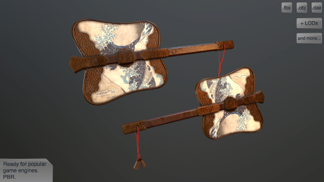 gumbai fighting fan vol 1 Modèle 3D .c4d .max .obj .3ds .fbx .stl .blend 