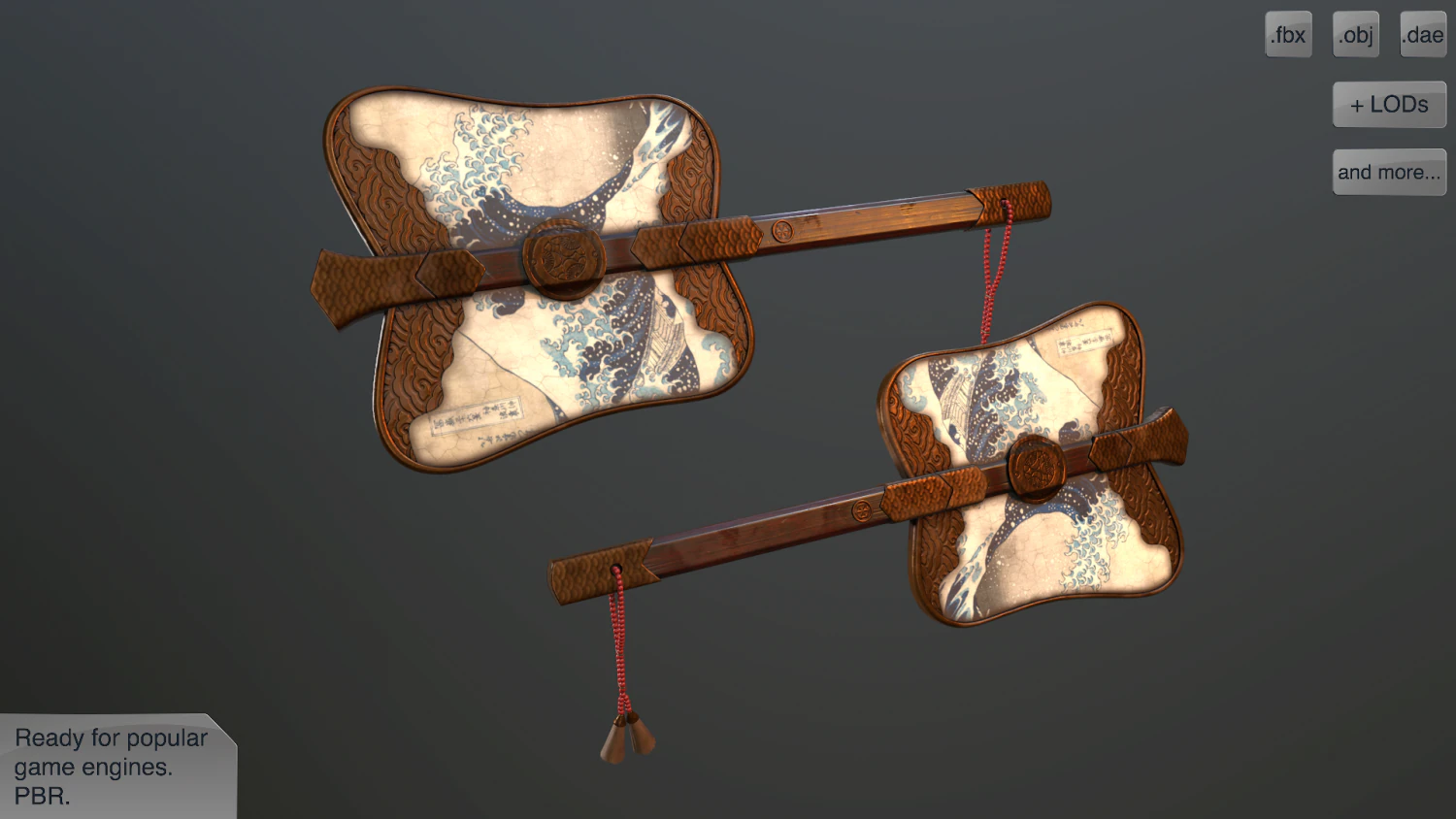 gumbai fighting fan vol 1 3D Model .c4d .max .obj .3ds .fbx .stl .blend 
