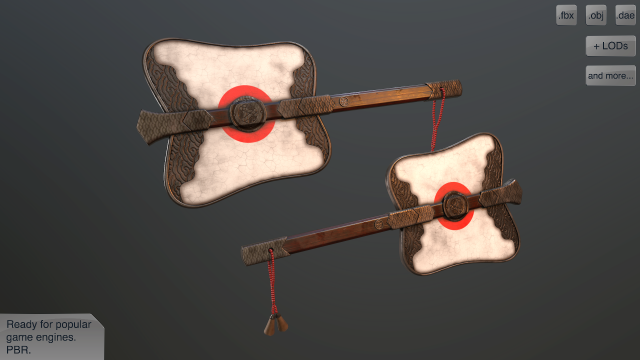 gumbai fighting fan vol 2 Modèle 3D .c4d .max .obj .3ds .fbx .stl .blend