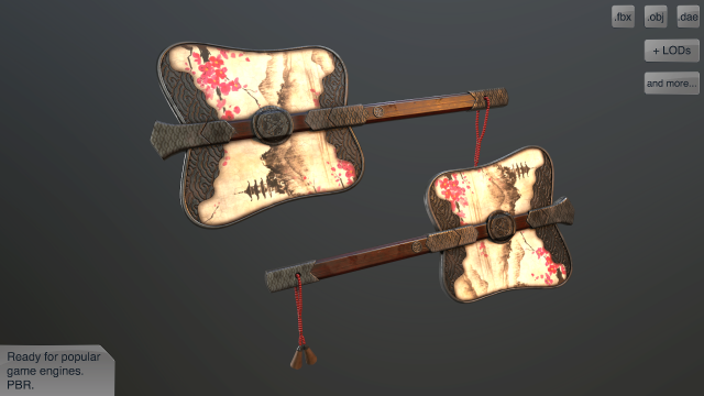 gumbai fighting fan vol 3 Modelo 3D .c4d .max .obj .3ds .fbx .stl .blend 