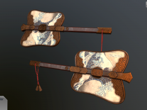 gumbai fighting fans vol pack Modèle 3D