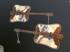 gumbai fighting fans vol pack Modèle 3D