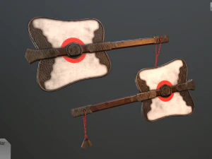 gumbai fighting fans vol pack 3D Model