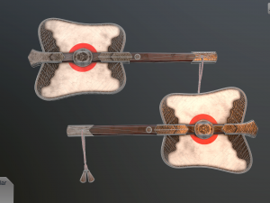 gumbai fighting fans vol pack Modèle 3D