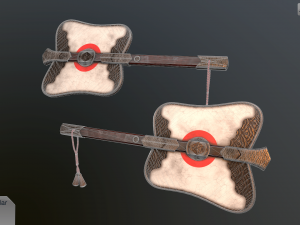 gumbai fighting fans vol pack Modèle 3D