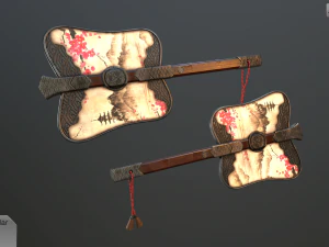 gumbai fighting fans vol pack 3D Model