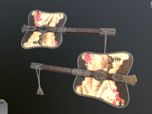 gumbai fighting fans vol pack Modèle 3D