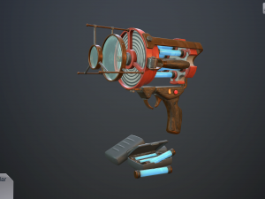 retro laser pistol 3D मॉडल