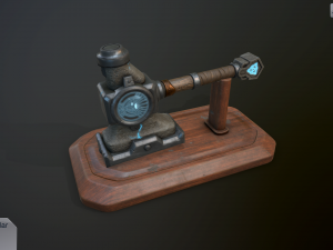 dwarven blacksmiths hammer with pedestal Modello 3D
