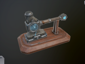 dwarven blacksmiths hammer with pedestal Modello 3D