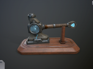dwarven blacksmiths hammer with pedestal Modello 3D