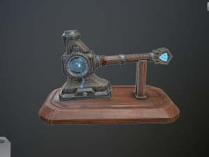 dwarven blacksmiths hammer with pedestal Modello 3D