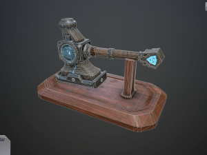 dwarven blacksmiths hammer with pedestal Modello 3D