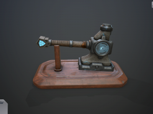 dwarven blacksmiths hammer with pedestal Modello 3D