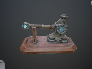 dwarven blacksmiths hammer with pedestal Modello 3D