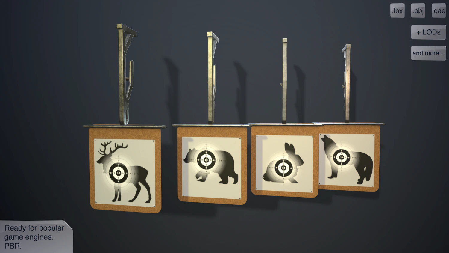 targets vol pack 3D Model .c4d .max .obj .3ds .fbx .stl .blend 