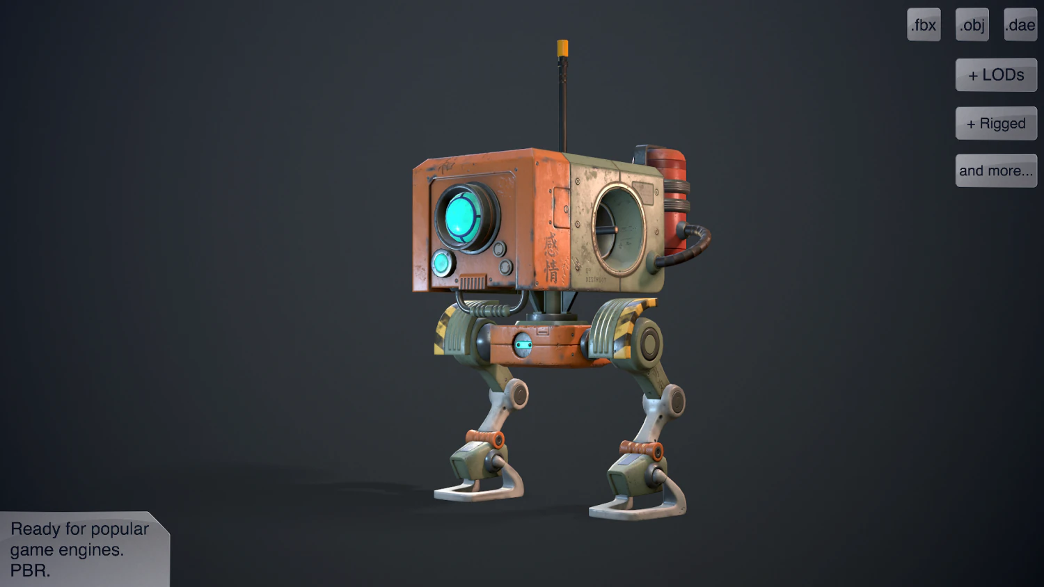 wanderer robot 3D Model .c4d .max .obj .3ds .fbx .stl .blend 