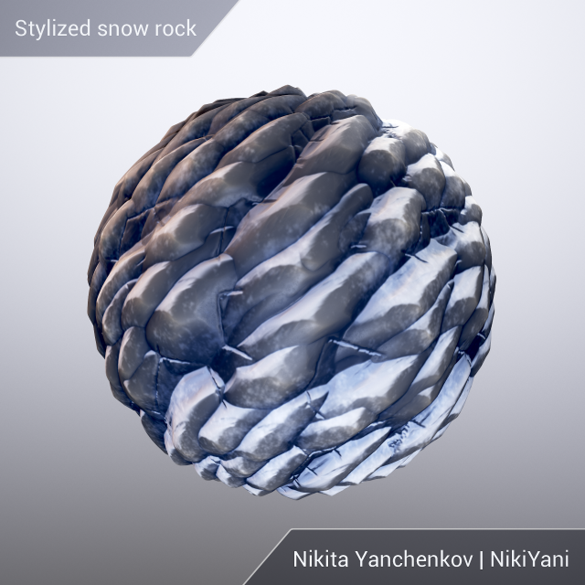 stylized snow rock Tekstur CG .c4d .max .obj .3ds .fbx .stl .blend 