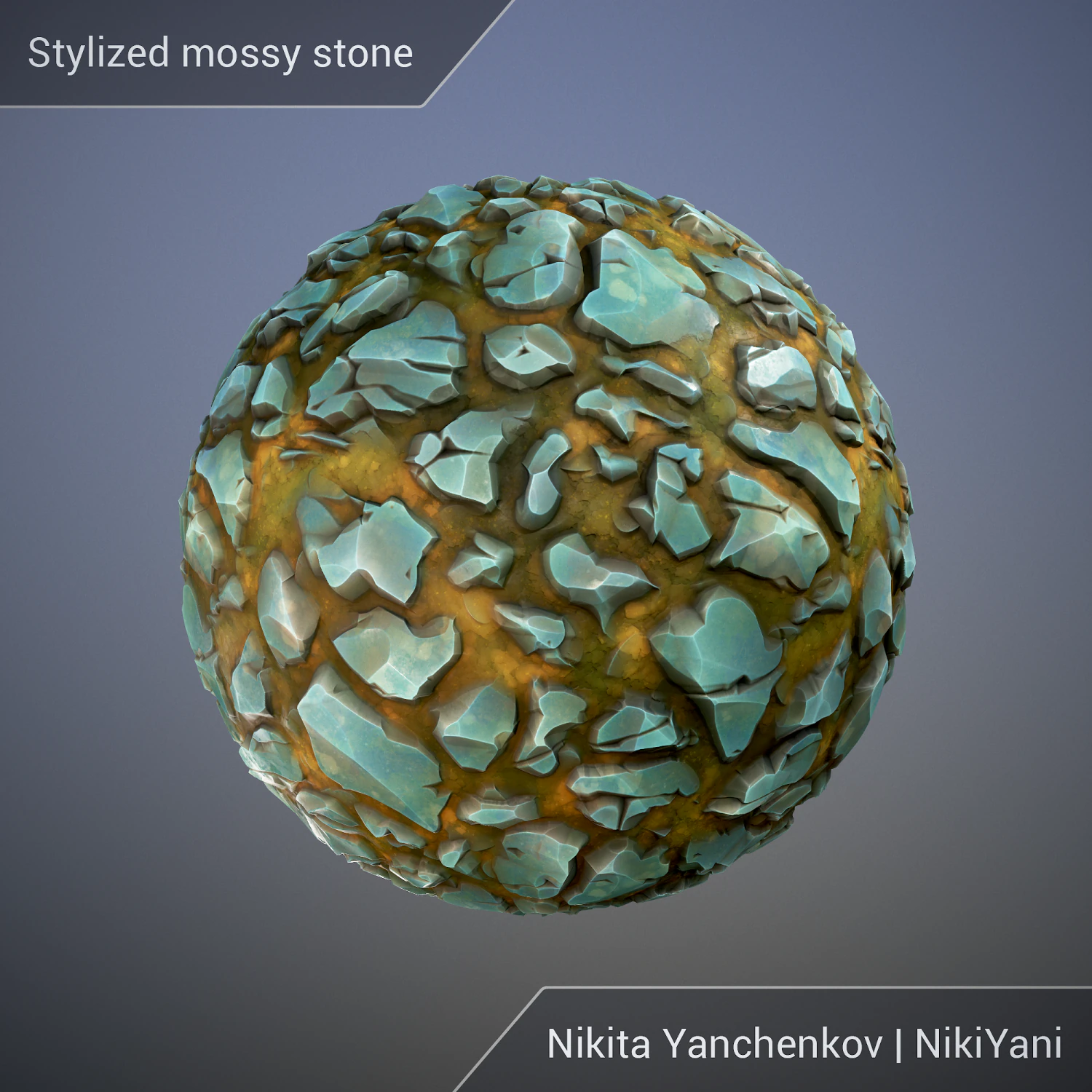 stylized mossy stone CG Textures .c4d .max .obj .3ds .fbx .stl .blend 