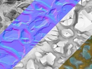 stylized mossy stone Tekstur CG