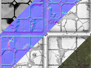 mossy rock floor Tekstur CG