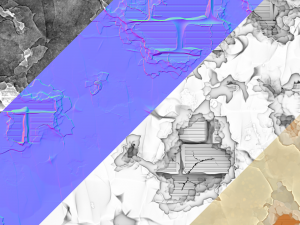 destroyed wall CG Texturen