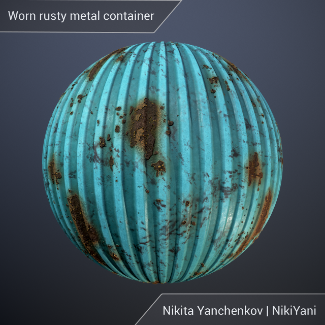 worn rusty metal container CG Tekstury .c4d .max .obj .3ds .fbx .stl .blend 