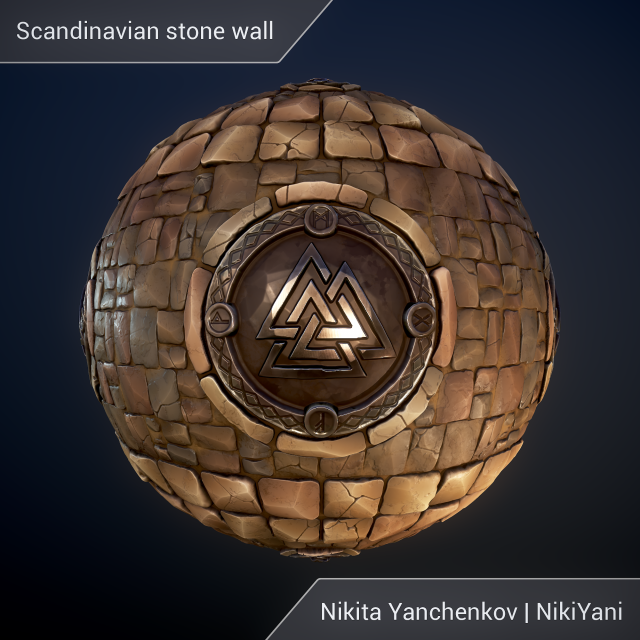 scandinavian stone wall CG टेक्स्चर्स .c4d .max .obj .3ds .fbx .stl .blend 