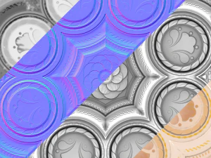 decorated carved ceiling CG Textures